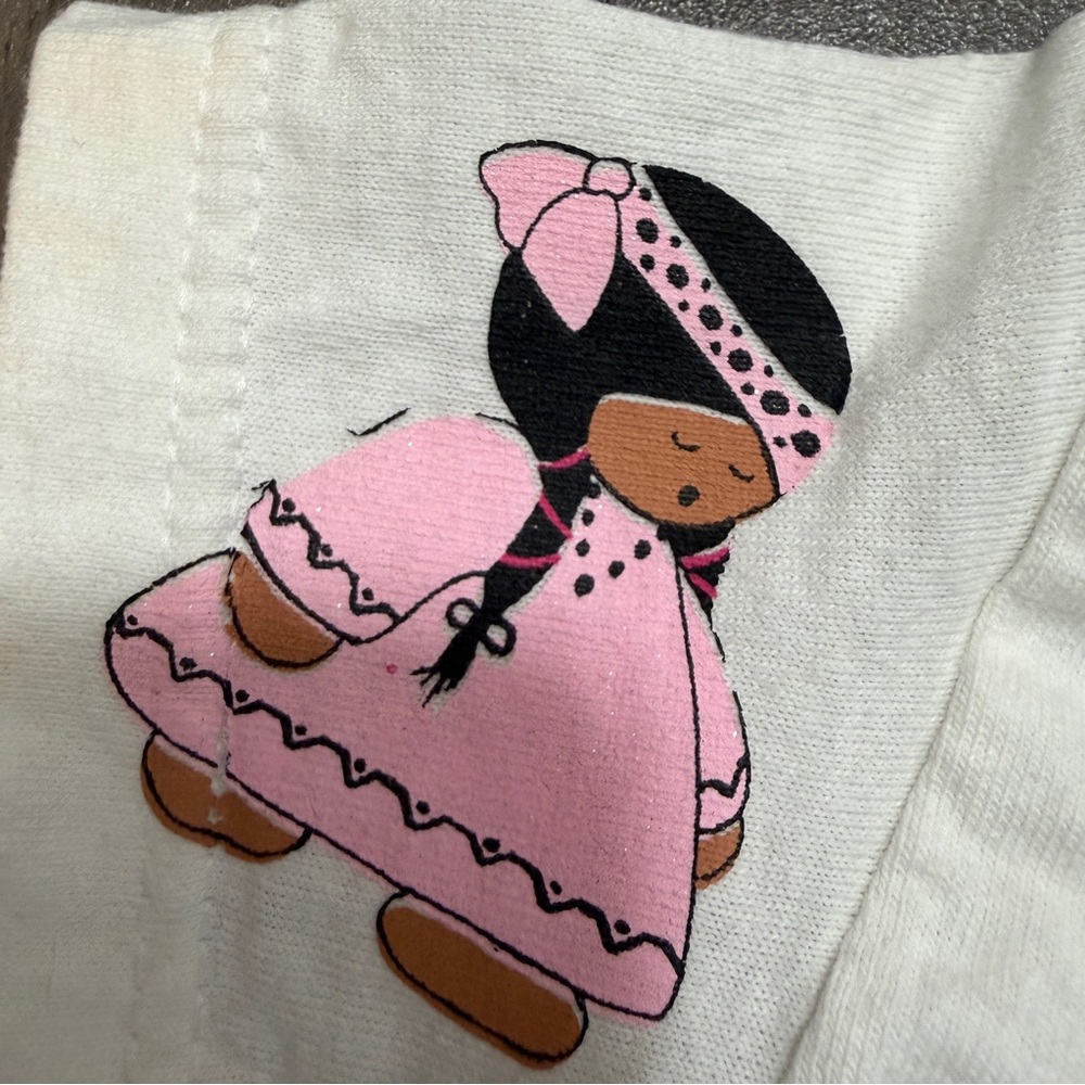 Storyteller Graphic Shirt Girls 12 Months White Pink Print Native American - Picture 5 of 9
